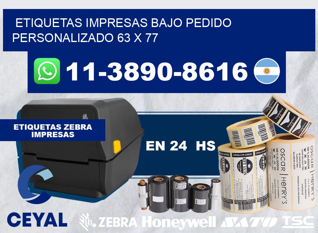 etiquetas impresas bajo pedido personalizado 63 x 77