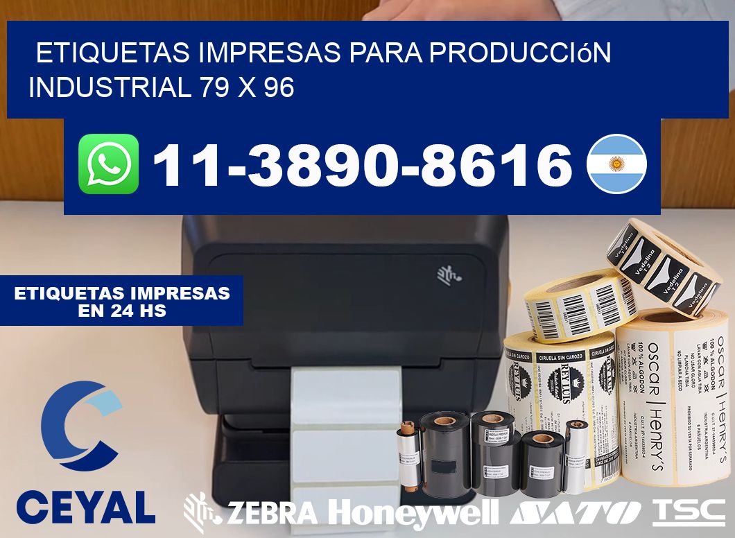 etiquetas impresas para producción industrial 79 x 96