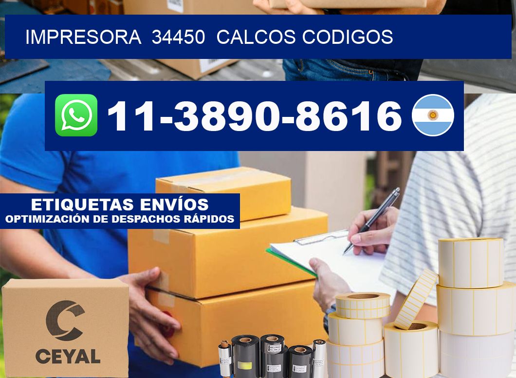 impresora 34450 calcos codigos