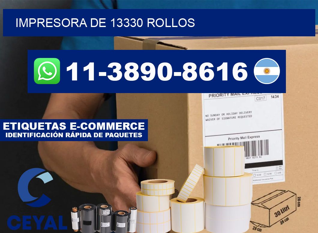 impresora de 13330 rollos