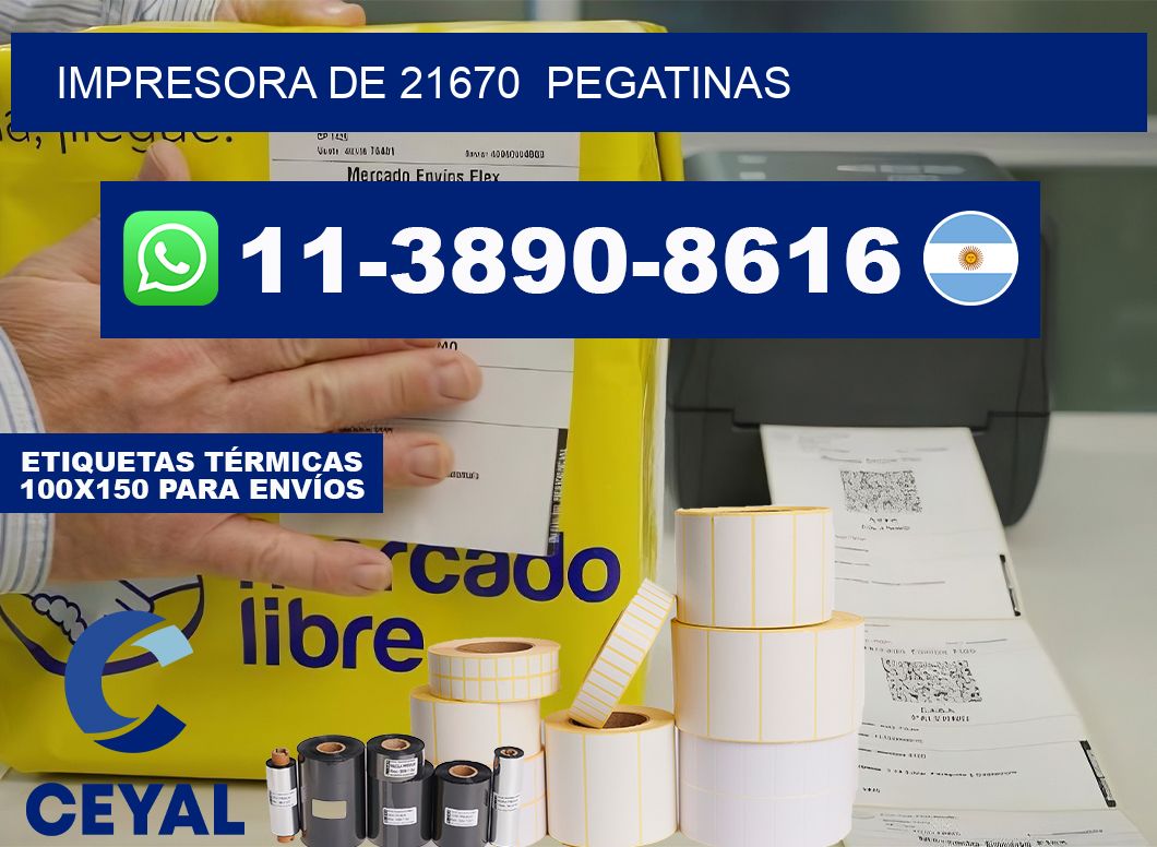 impresora de 21670 pegatinas
