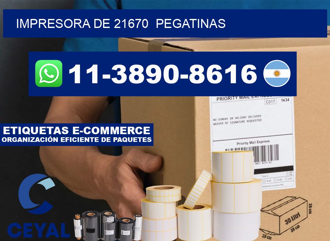 impresora de 21670 pegatinas