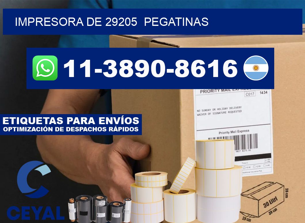 impresora de 29205 pegatinas