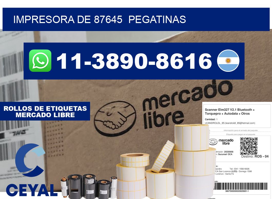 impresora de 87645 pegatinas