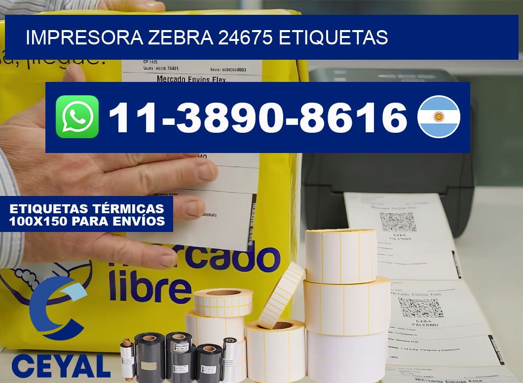 impresora zebra 24675 etiquetas