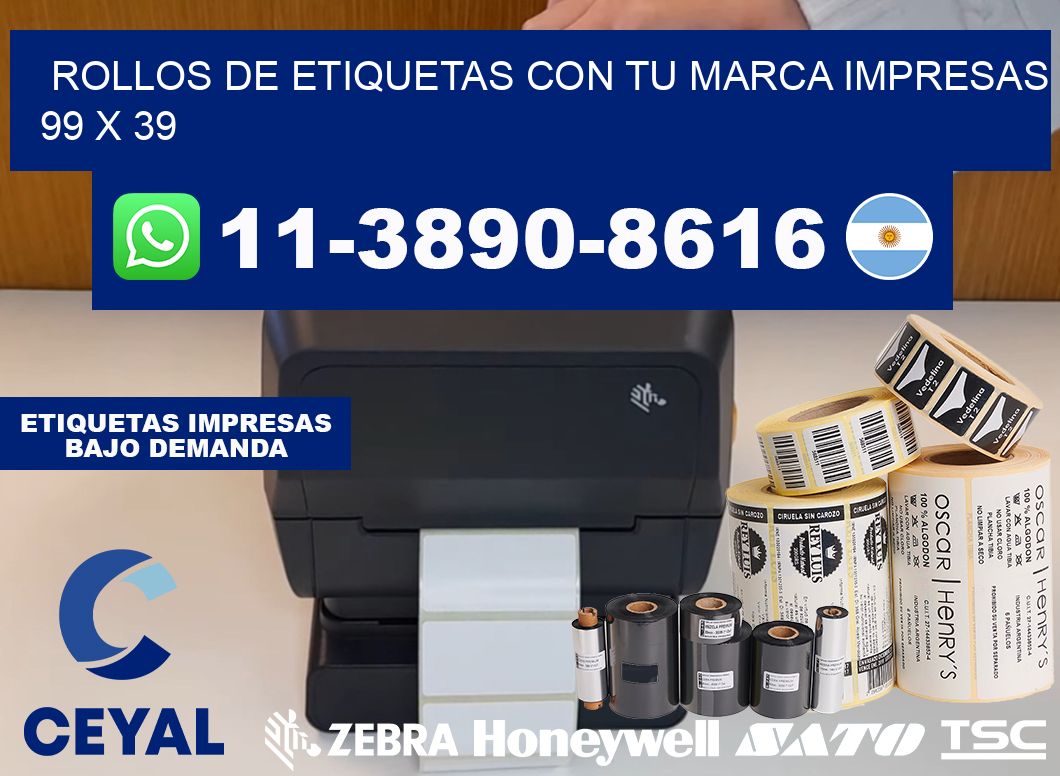 rollos de etiquetas con tu marca impresas 99 x 39