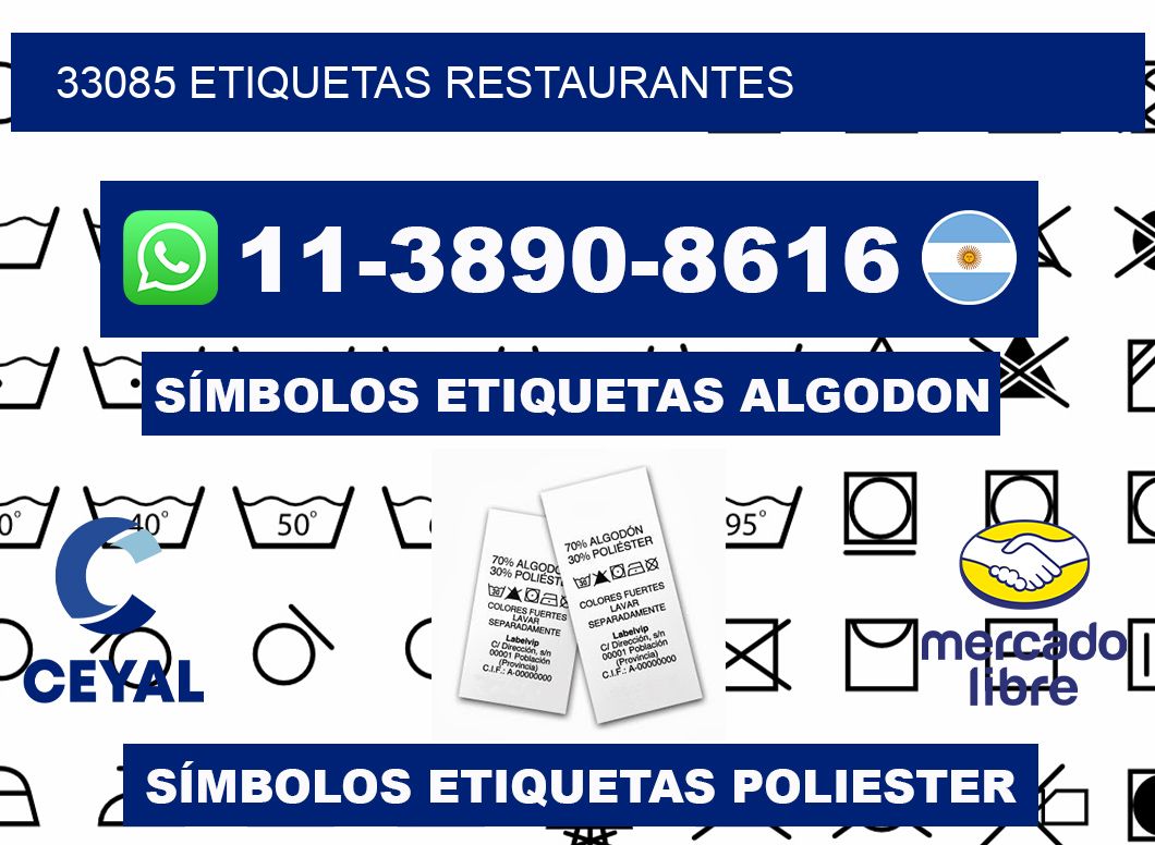 33085 etiquetas restaurantes