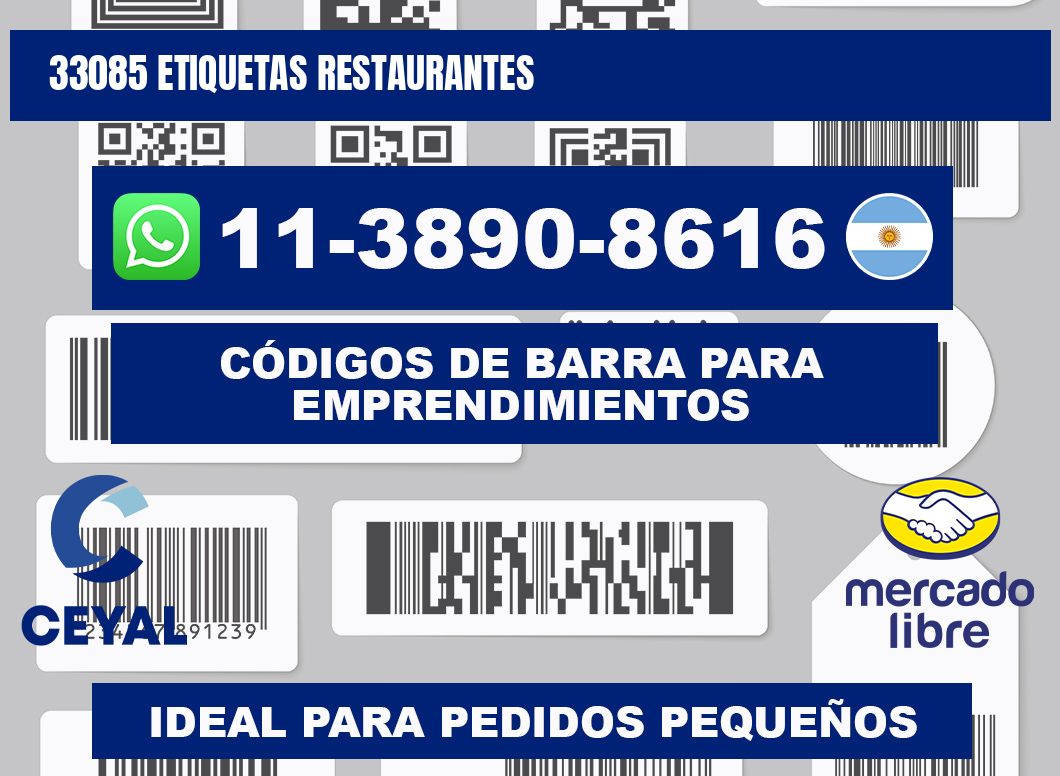 33085 etiquetas restaurantes