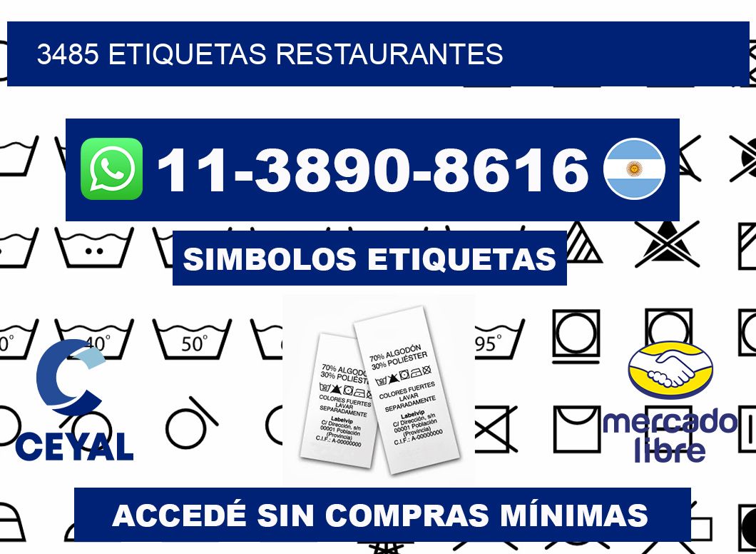 3485 etiquetas restaurantes