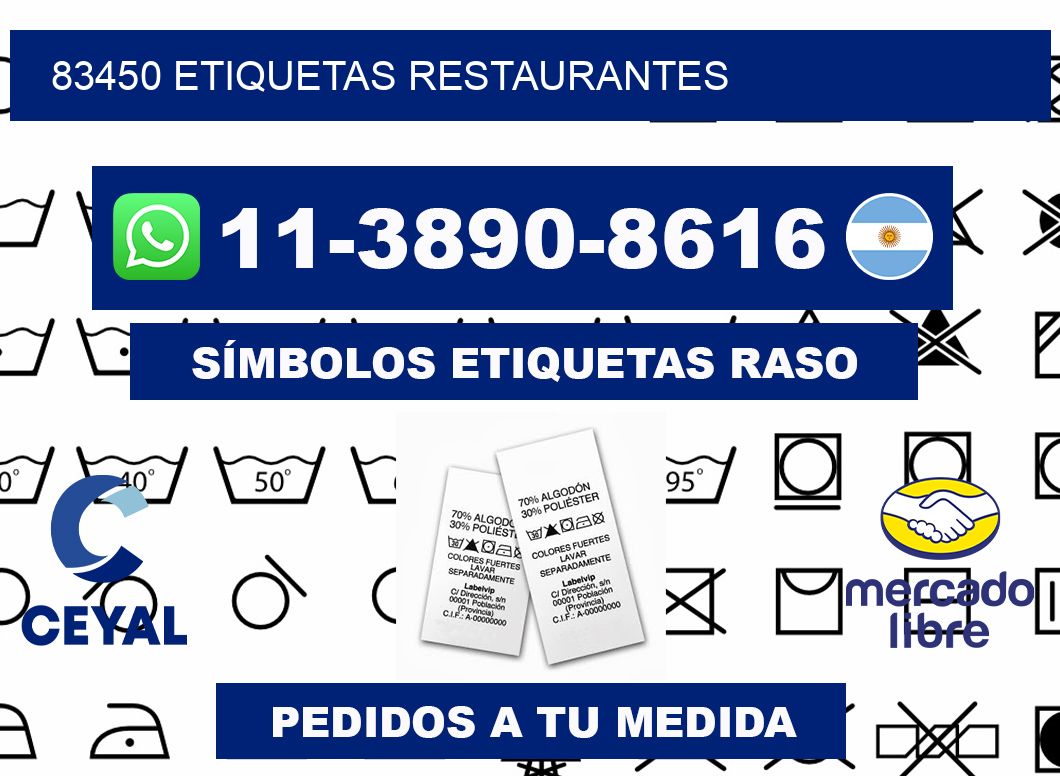 83450 etiquetas restaurantes
