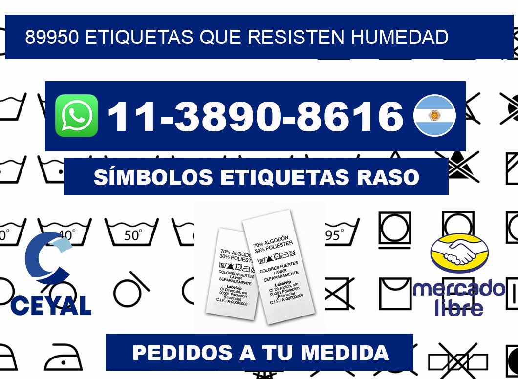 89950 etiquetas que resisten humedad