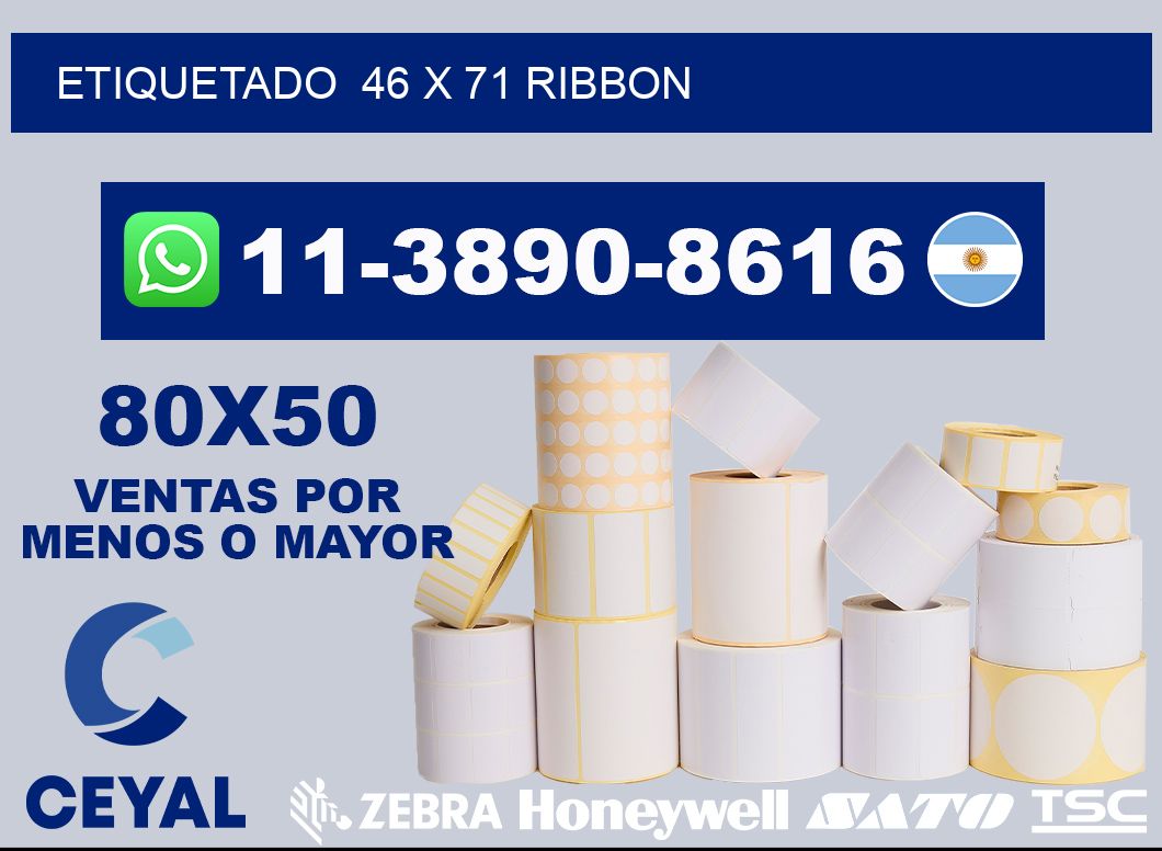 Etiquetado  46 x 71 ribbon