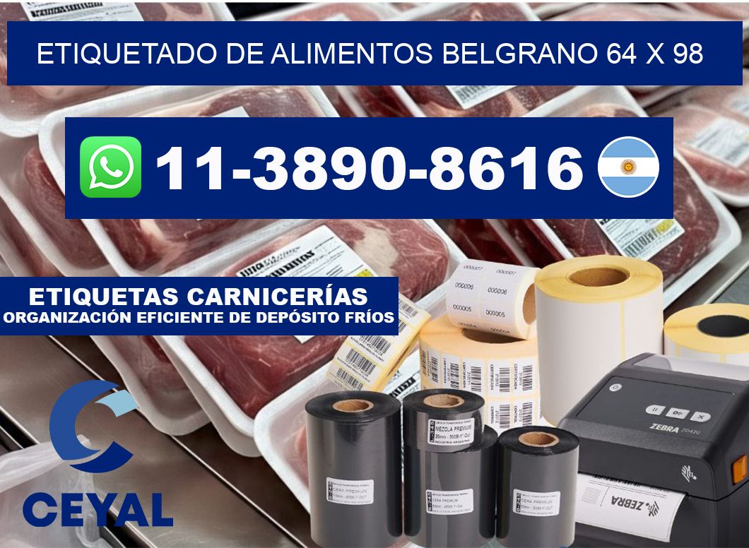 Etiquetado de alimentos belgrano 64 x 98