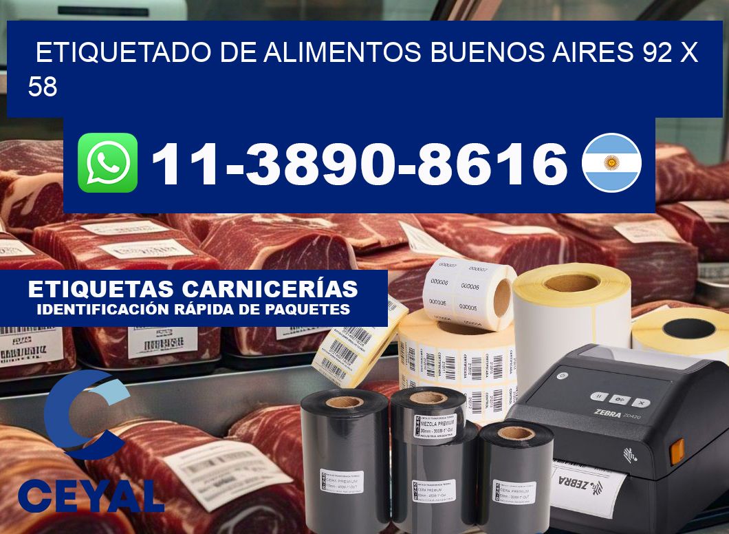 Etiquetado de alimentos buenos aires 92 x 58