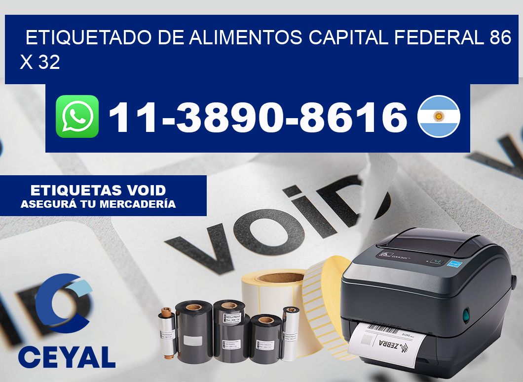 Etiquetado de alimentos capital federal 86 x 32