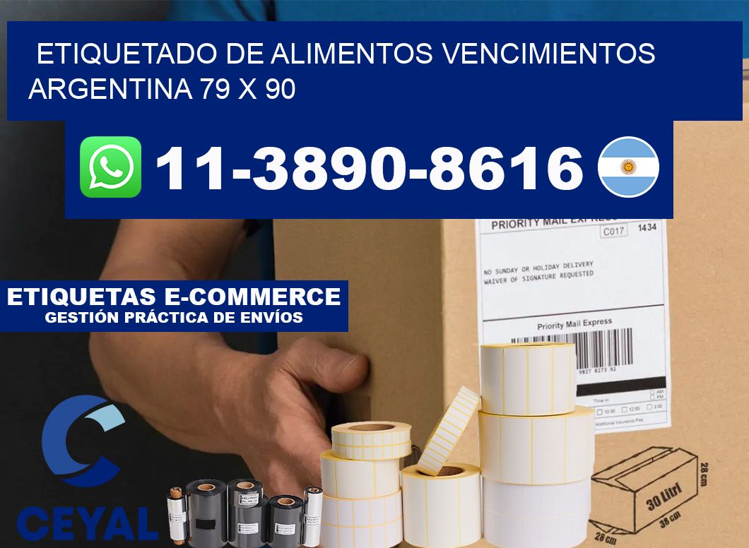 Etiquetado de alimentos vencimientos Argentina 79 x 90