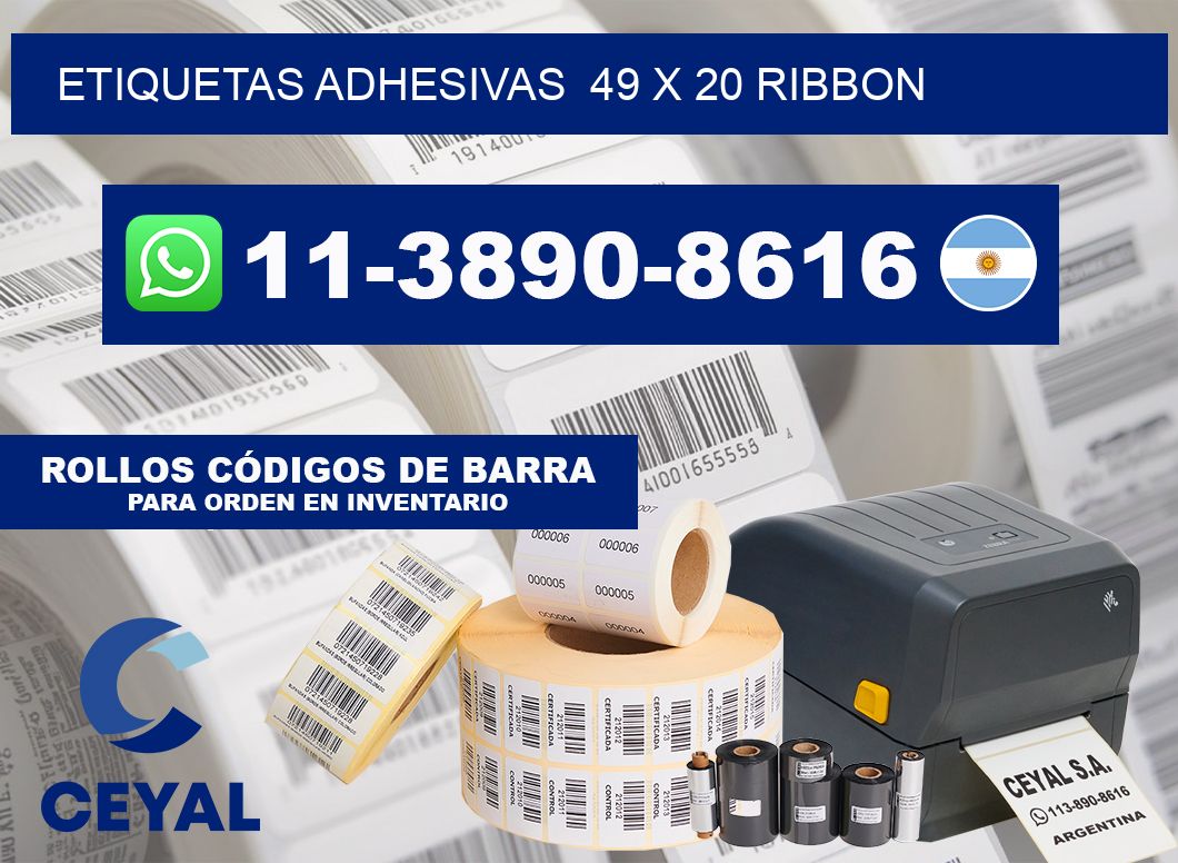 Etiquetas adhesivas 49 x 20 ribbon