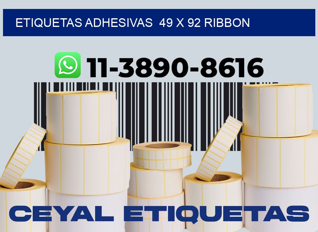 Etiquetas adhesivas 49 x 92 ribbon