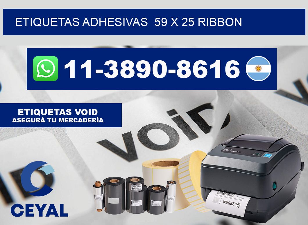 Etiquetas adhesivas 59 x 25 ribbon