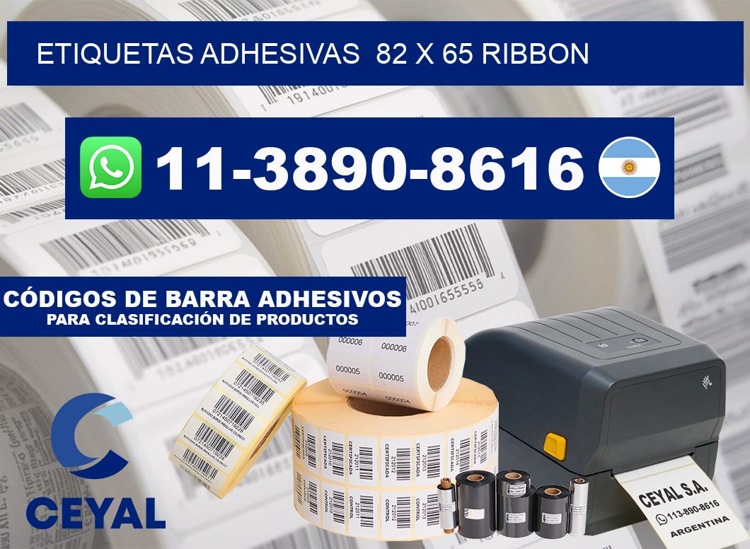 Etiquetas adhesivas  82 x 65 ribbon