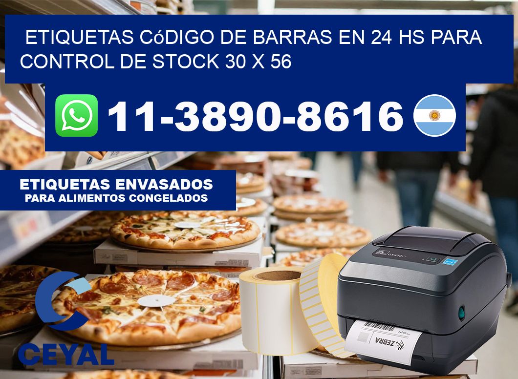 Etiquetas código de barras en 24 hs para control de stock 30 x 56