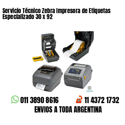Servicio Técnico Zebra Impresora de Etiquetas Especializado 30 x 92