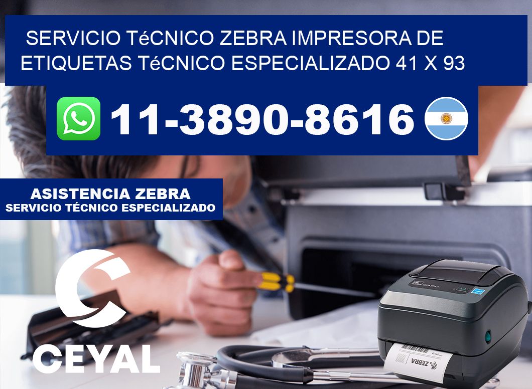 Servicio Técnico Zebra Impresora de Etiquetas Técnico Especializado 41 x 93