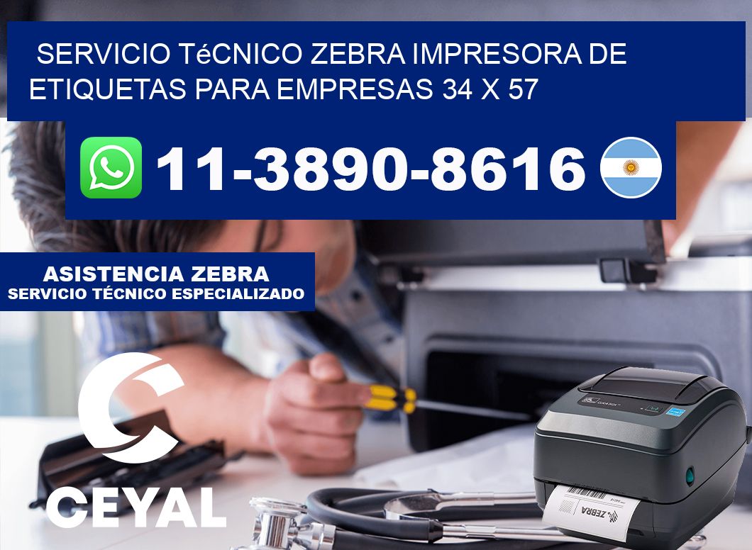 Servicio Técnico Zebra Impresora de Etiquetas para Empresas 34 x 57