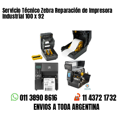 Servicio Técnico Zebra Reparación de Impresora Industrial 100 x 92