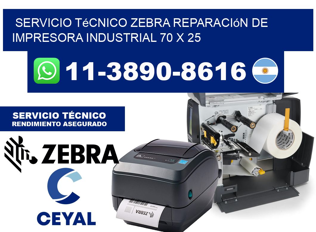 Servicio Técnico Zebra Reparación de Impresora Industrial 70 x 25