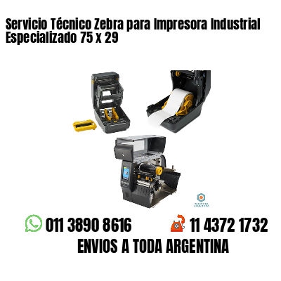 Servicio Técnico Zebra para Impresora Industrial Especializado 75 x 29