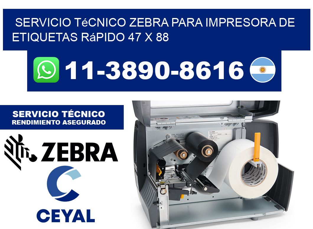 Servicio Técnico Zebra para Impresora de Etiquetas Rápido 47 x 88