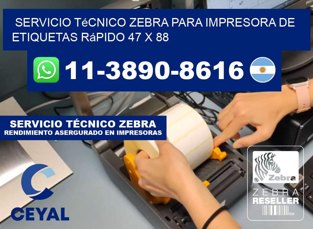 Servicio Técnico Zebra para Impresora de Etiquetas Rápido 47 x 88