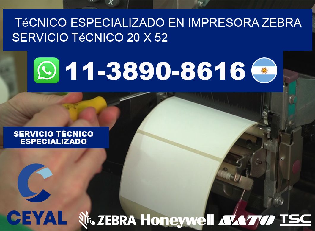 Técnico Especializado en Impresora Zebra Servicio Técnico 20 x 52