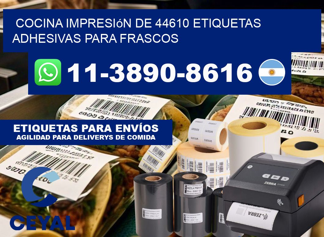 cocina impresión de 44610 etiquetas adhesivas para frascos