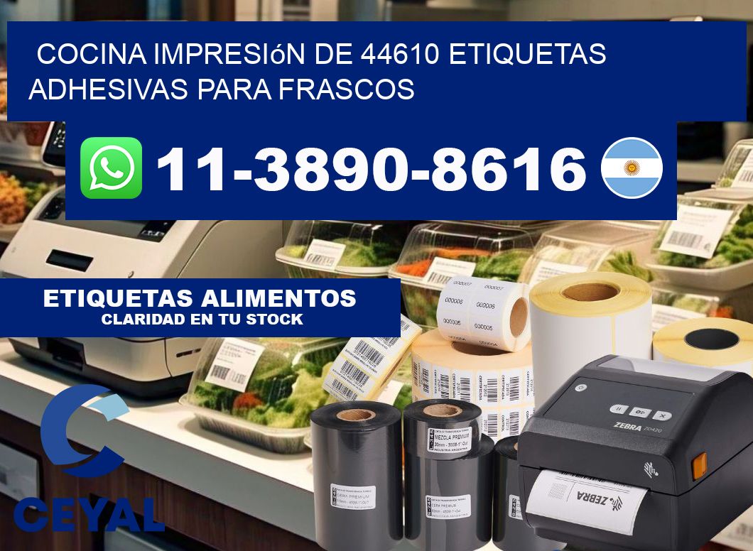 cocina impresión de 44610 etiquetas adhesivas para frascos