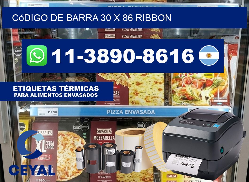 código de barra 30 x 86 ribbon
