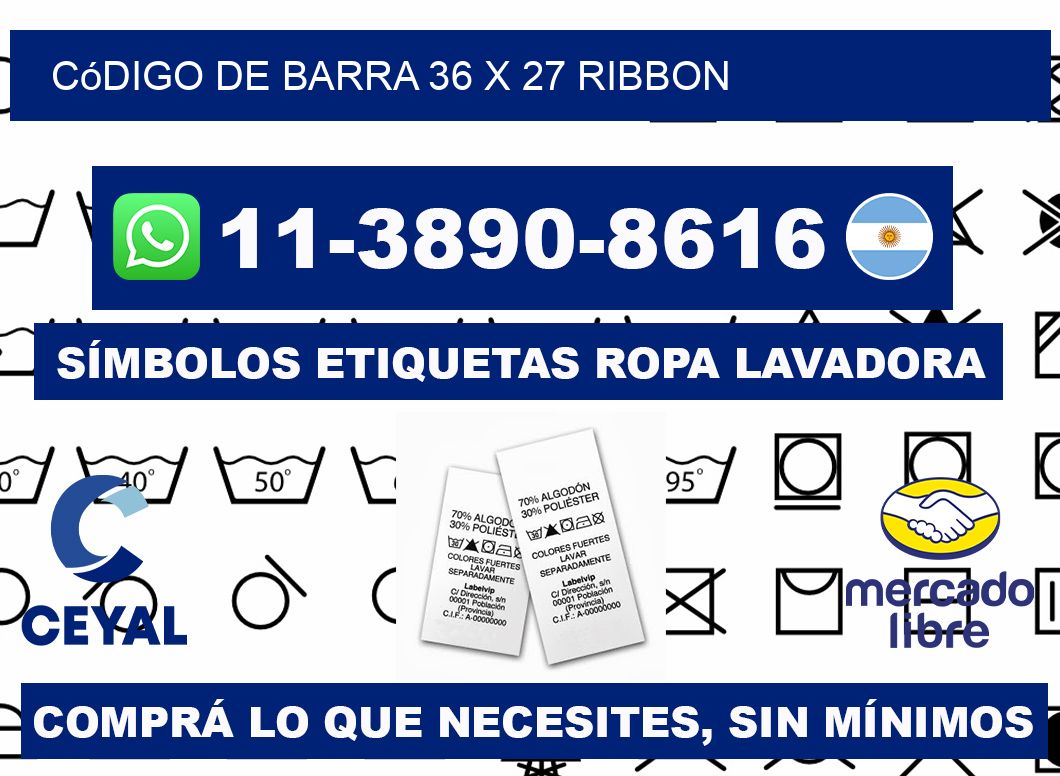código de barra 36 x 27 ribbon