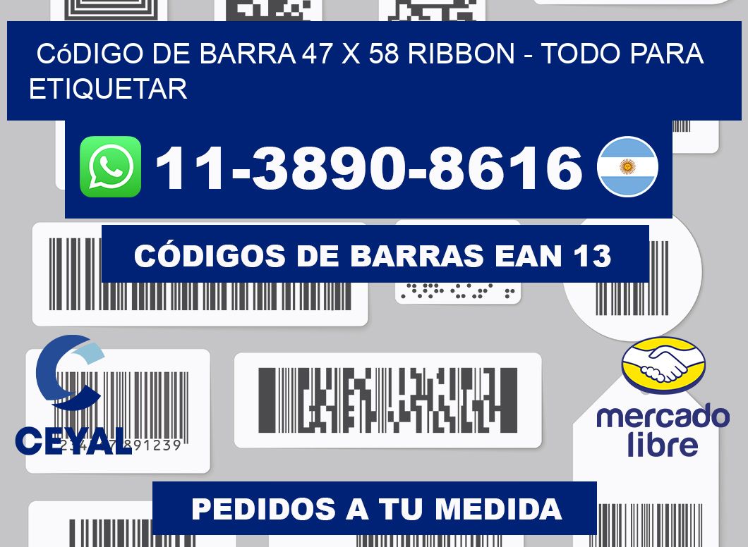 código de barra 47 x 58 ribbon - Todo para Etiquetar