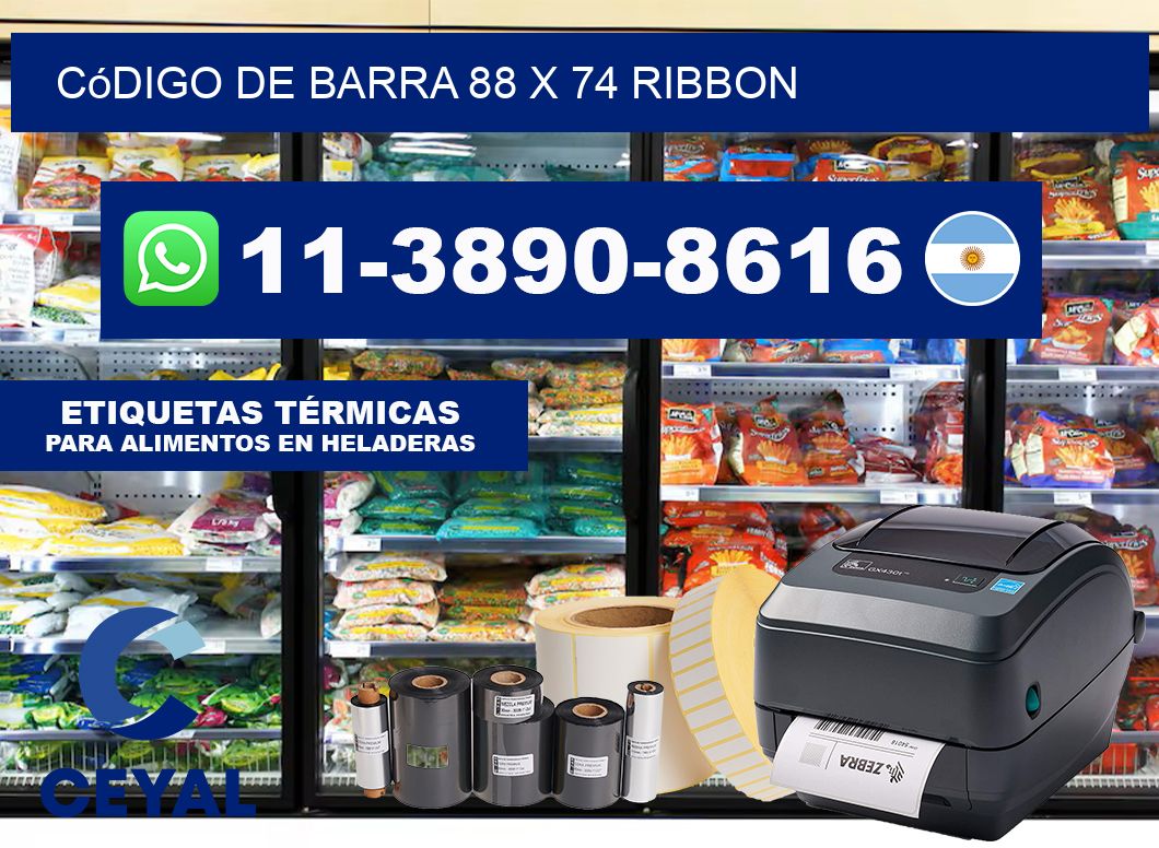 código de barra 88 x 74 ribbon