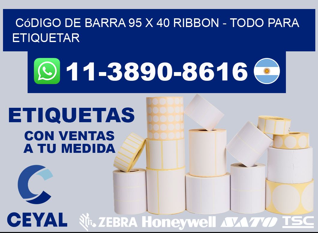 código de barra 95 x 40 ribbon - Todo para Etiquetar