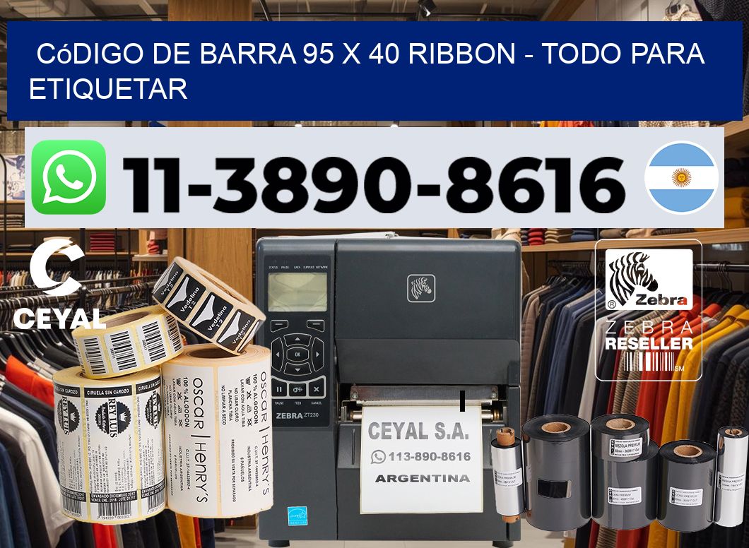 código de barra 95 x 40 ribbon - Todo para Etiquetar