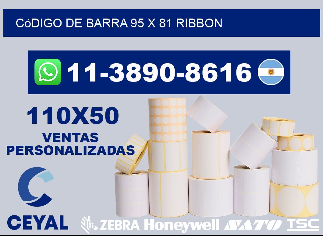 código de barra 95 x 81 ribbon