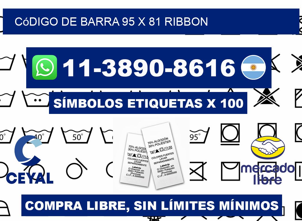 código de barra 95 x 81 ribbon