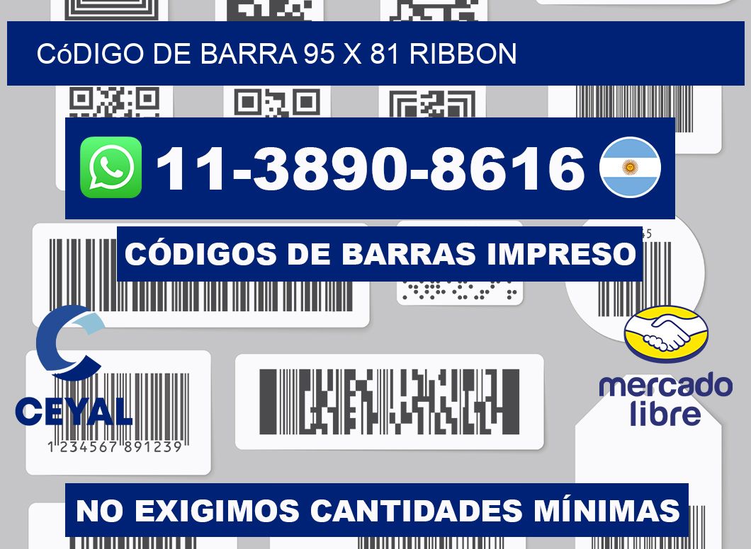 código de barra 95 x 81 ribbon