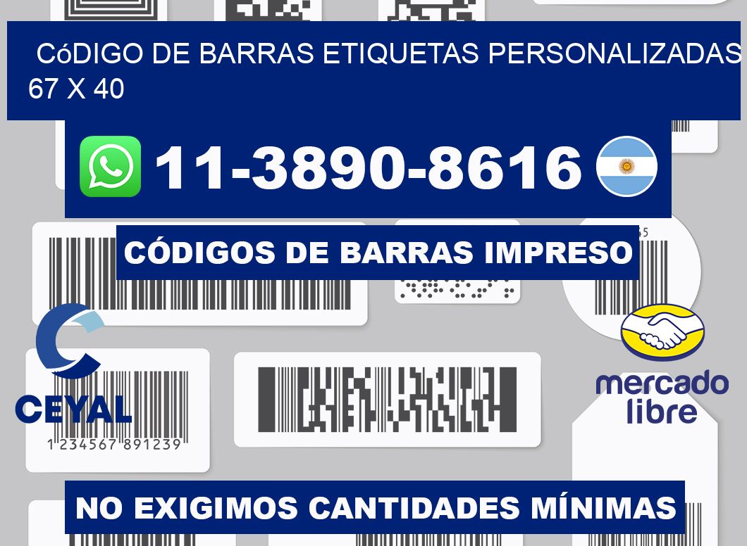 código de barras etiquetas personalizadas 67 x 40