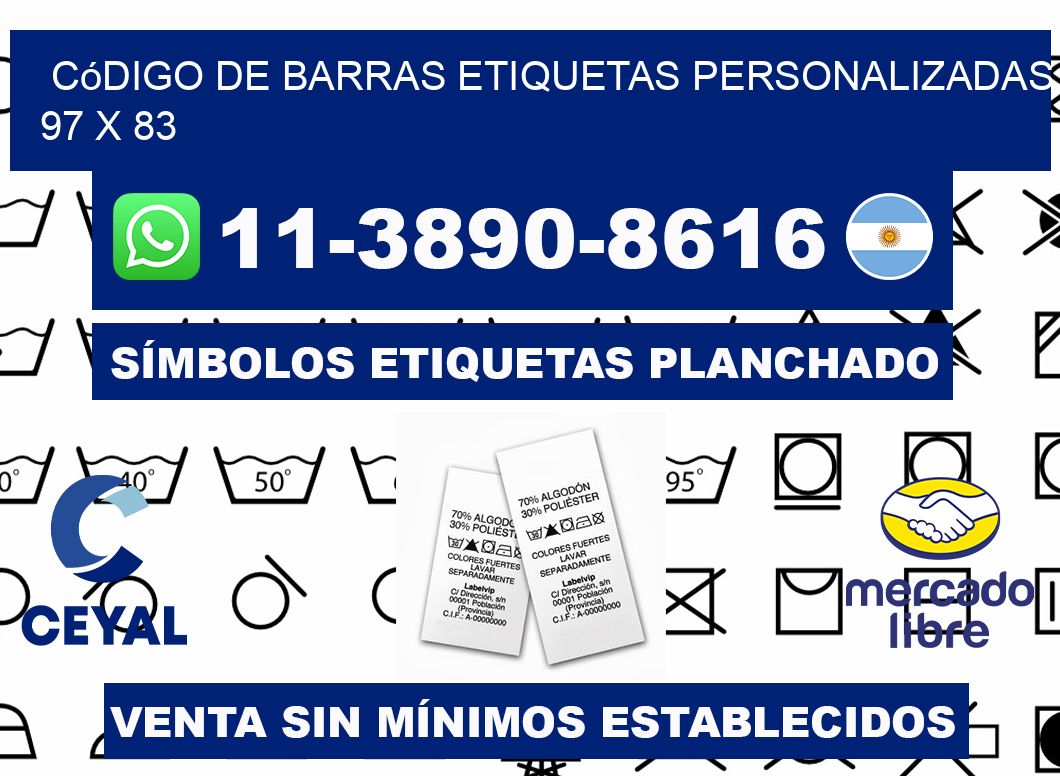 código de barras etiquetas personalizadas 97 x 83