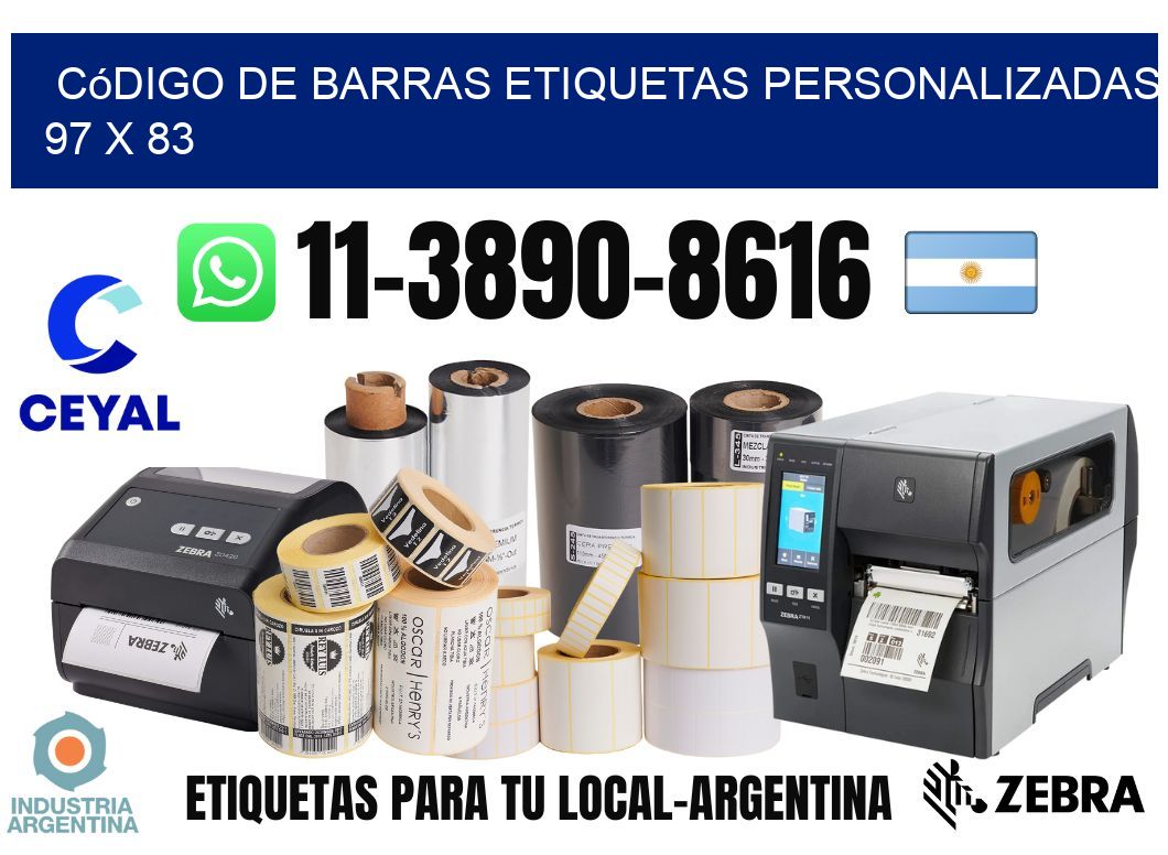 código de barras etiquetas personalizadas 97 x 83