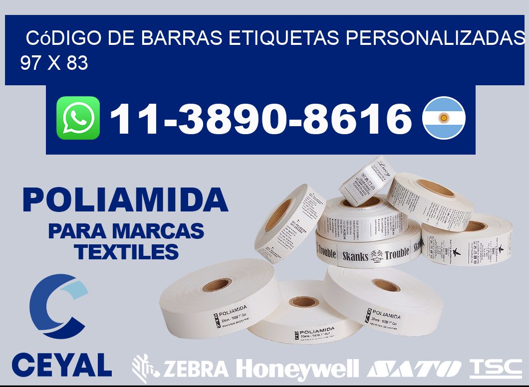 código de barras etiquetas personalizadas 97 x 83
