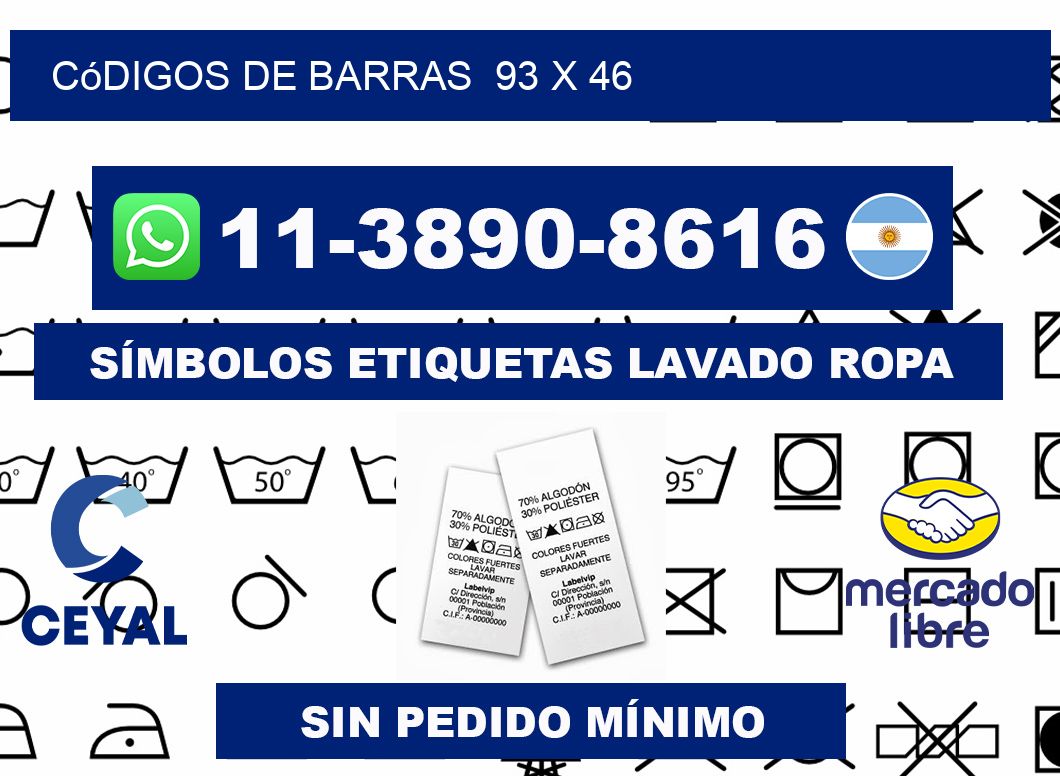 códigos de barras  93 x 46